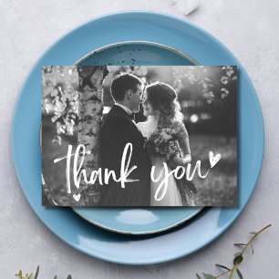 Elegant Bride Groom Wedding Thank You 