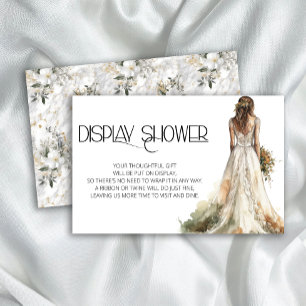 Elegant Bride in Wedding Gown Display shower Stationery