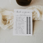 Elegant Bride Or Groom Wedding Bridal Shower Game