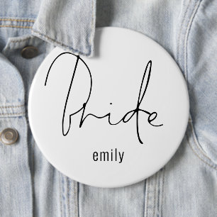 Elegant Bride Script Name 6 Cm Round Badge