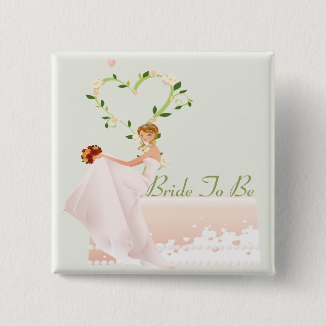Elegant Bride To Be Button (Front)