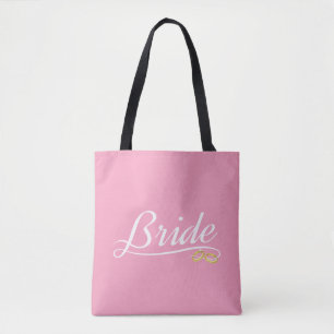 Elegant Bride Wedding Calligraphy   Tote Bag