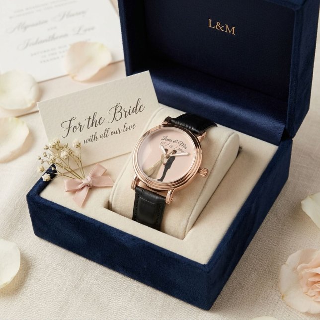 Elegant Bride Wedding Gift Custom Keepsake Watch (Creator Uploaded)