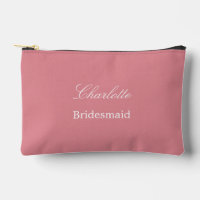 Elegant Bridesmaid Blush Pink Accessory Pouch