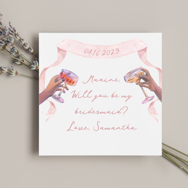 Elegant Bridesmaid Proposal Handwritten Notecard (Creator Uploaded)