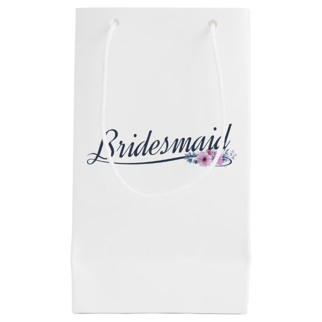 Elegant Bridesmaid Wedding Calligraphy | Gift Bag (Front)