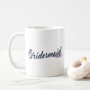 Elegant Bridesmaid Wedding Calligraphy Mug