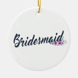 Elegant Bridesmaid Wedding Calligraphy Ornament