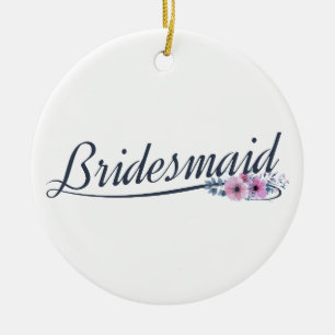 Elegant Bridesmaid Wedding Calligraphy Ornament