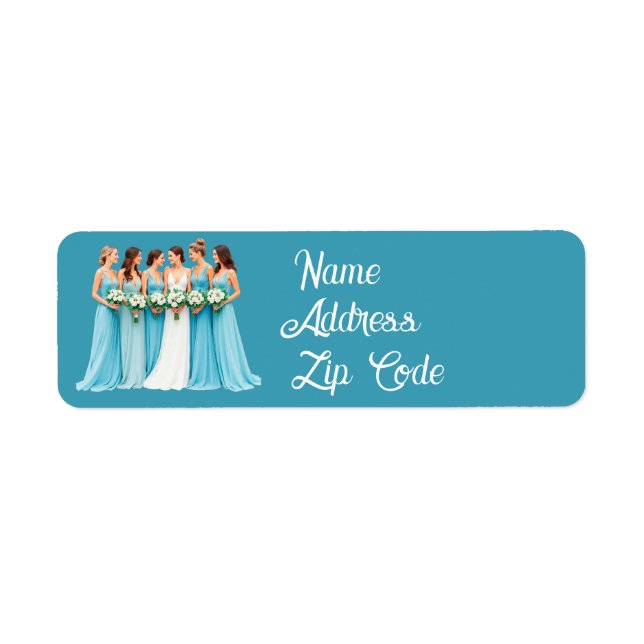 Elegant Bridesmaid Wedding customisable  (Front)