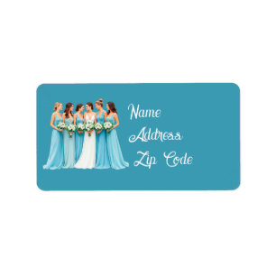 Elegant Bridesmaid Wedding customisable Label