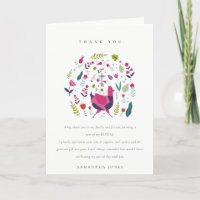 Elegant Bright Folk Farm Floral Birdie Baptism