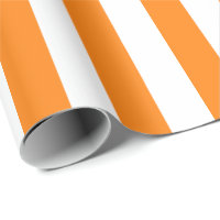 Elegant Bright Orange and White Striped Pattern