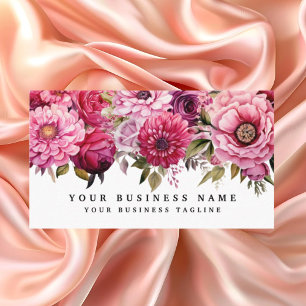 Elegant Bright Pink Flowers Business Cards