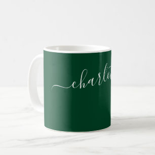 Elegant British Racing Green Colour Name Coffee Mug