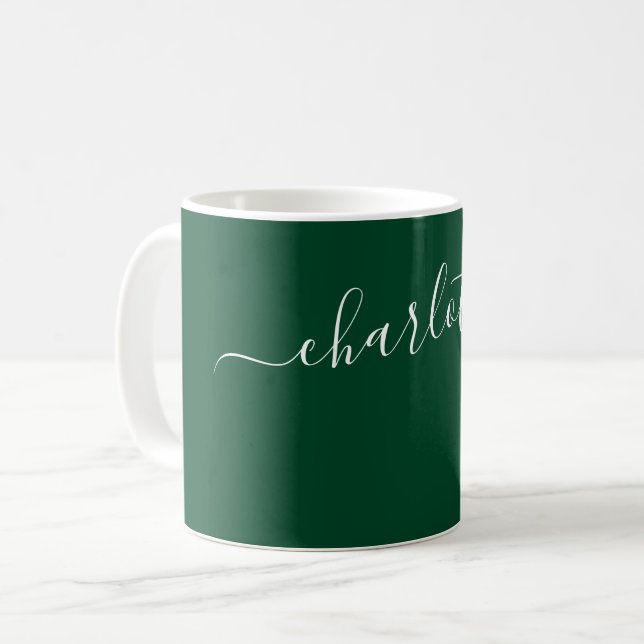 Elegant British Racing Green Colour Name  Coffee Mug (Front Left)