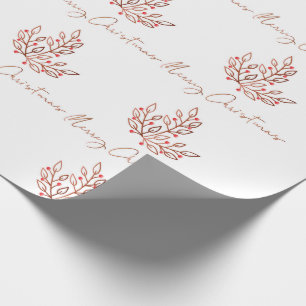 Elegant Bronze minimal Christmas design Wrapping Paper