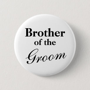 Elegant brother of the groom buttons