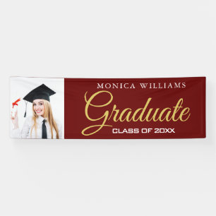 Elegant brouwn and gold 2021 graduate Photo Banner