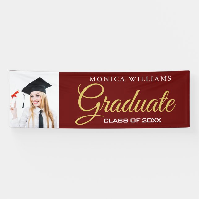 Elegant brouwn and gold 2021 graduate Photo Banner (Horizontal)