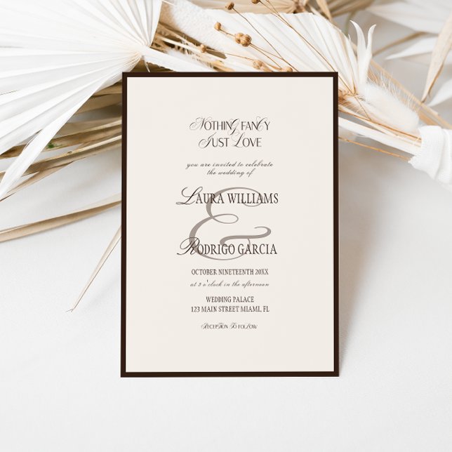 Elegant Brown And Beige Old Money Wedding Invitation (Creator Uploaded)