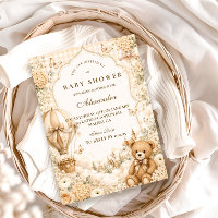 Elegant Brown Bear Baby Shower
