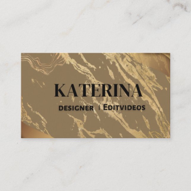 Elegant Brown Business Card | Professional & Minim (Front)