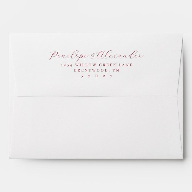 Elegant Brown Calligraphy Envelope (Back (Top Flap))