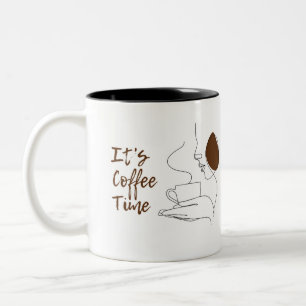 Elegant Brown Coffee Time Mug