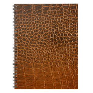 Elegant brown crocodile leather texture. notebook