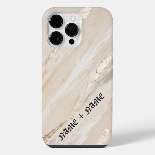  Elegant brown gold glitter iPhone Case (Back)