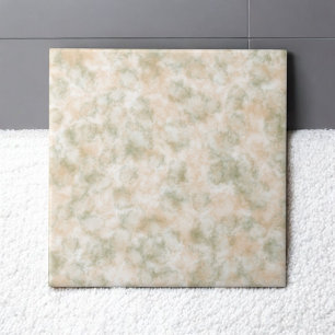 Elegant Brown Green Watercolor Marble Modern  Tile