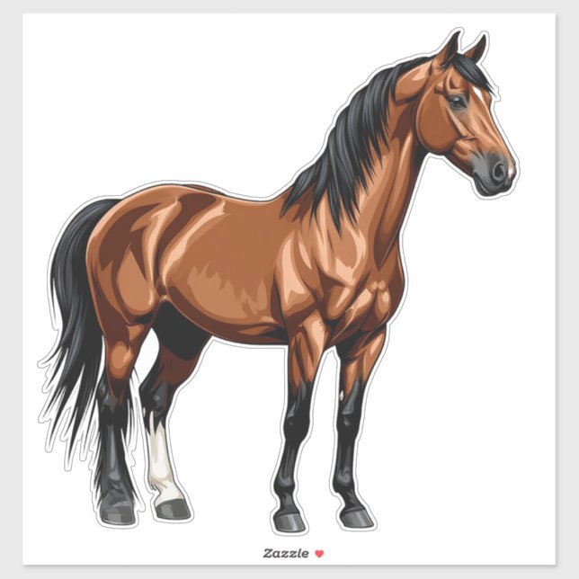 🐎 Elegant Brown Horse Decals Horse Lovers Gifts  (Sheet)
