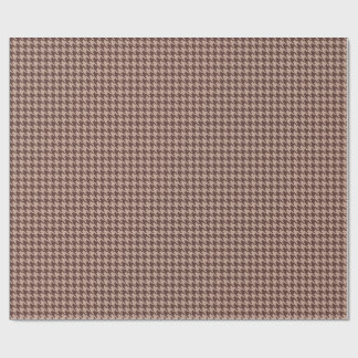 Elegant Brown Houndstooth Classic Preppy Pattern Wrapping Paper