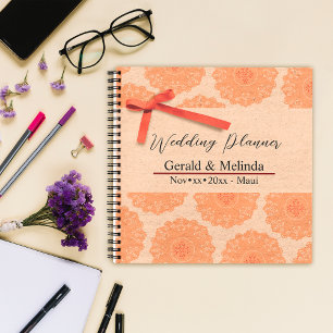Elegant Brown Mandala Wedding Planner Notebook