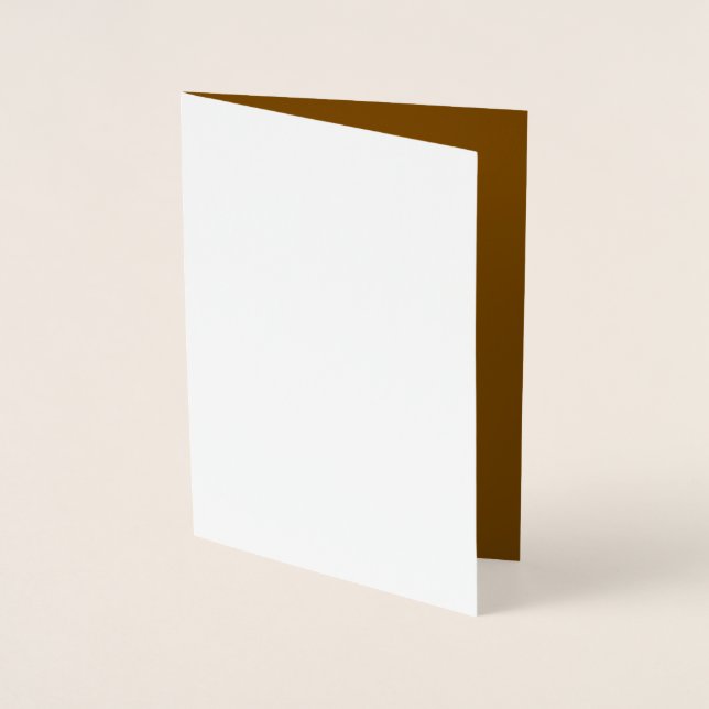 Elegant Brown Monogram Wedding Table Number Card (Front)