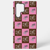 Elegant Brown & Pink Plaid