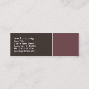 Elegant Brown Skinny Mini Business Card
