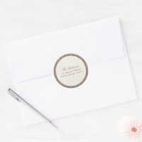 Elegant Brown Stripes Return Address