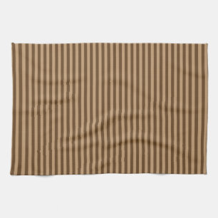 Elegant Brown Stripes Tea Towel