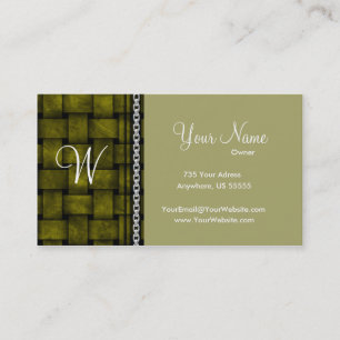 Elegant Brown Weave Business Cards