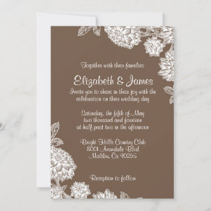 Elegant Brown Wedding Invitations