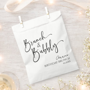 Elegant Brunch and Bubbly Birthday Brunch Party Favour Bags