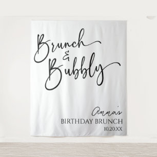 Elegant Brunch and Bubbly Birthday Brunch Party Tapestry