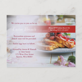 Elegant Brunch Invitation Easter or Sunday Funday Postcard
