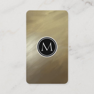 Elegant Brush Stroke Gold Business Card