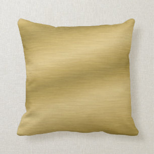 Elegant Brushed Gold Look Cushion