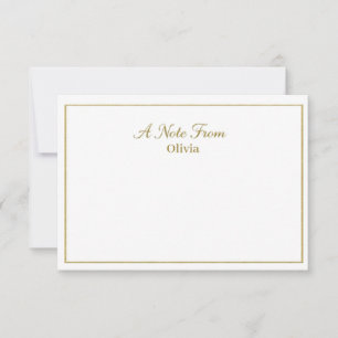 Elegant Brushed Gold Script  Card
