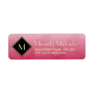 Elegant Brushed Pink With Simple Gold Monogram
