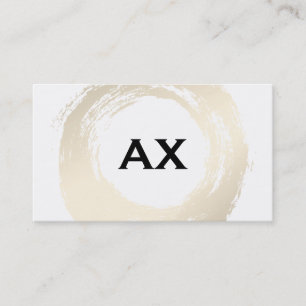 Elegant Brushed with Monogram Business Card